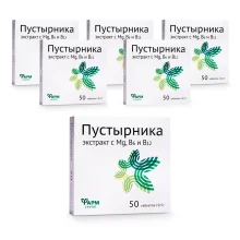 Herzgespanntkraut -Extrakt, mit Mg und B6, Pharmgruhp, 50 Tabletten х 6