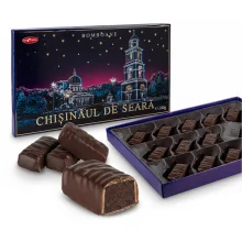 Pralinen - Chisinaul de seara, mit getrockneten Pflaumen, in kakaohaltiger Fettglasur, Bucuria, 300 g