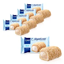Blätterteiggebäck - Napoleon mini, mit Milchcreme, 5 х 90 g