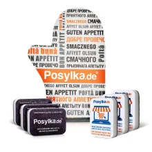 Набор - Posylka.de, прихватка + губка для мытья посуды: 6 шт.