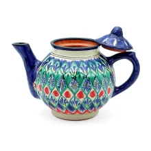 Teekanne 700 ml Mehrob blau - MSV1 - Rischtan Keramik