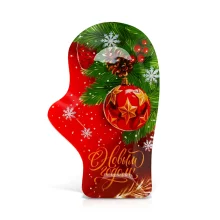 Servierplatte - Fäustling. Frohes neues Jahr!, Glas, 22,5 x 14 x 2 cm