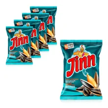 Семечки с морской солью, полосатые, жареные, Джинн, 5 х 300 г