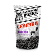 Семечки черные жареные, солёные, Тамбовский волкъ, 200 г