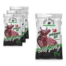 Getrocknetes Rindfleisch - Jerky, mit scharfem Pfeffer, Wild Stallion, 4 х 25 g