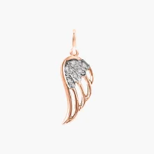 Anhänger, Rotgold 585°, Zirkonia, 22 mm