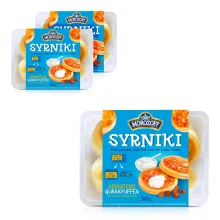 Quarkpfannkuchen mit Rosinen, gebraten, Morozoff,  3 х 360 g