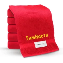 Handtuch - GimNastya, Farbe rot, Baumwolle 100 % Handtuch - GimNastya, Farbe rot, Baumwolle 100 %