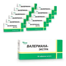 Валериана экстра, Фармгрупп, 50 таблеток х 12 шт.