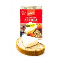 Сыр плавленый - Дружба, 55 %, Глобино, 70 г