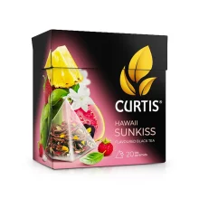 Чай чёрный - Hawaii Sunkiss, с ароматом гуавы, земляники, жасмина и ананаса, Curtis , 20 пакетиков
