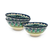 Коса Пиала Мехроб П1 - Риштан, керамика, ручная работа, 500 мл, Ø 15 см х 3 шт.