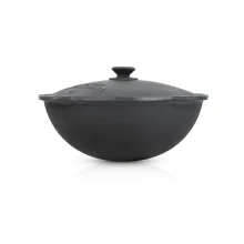 Kasan aus Gusseisen, Deckel aus Aluminiumguss, Runder Boden, Ø 37 cm, 8 L