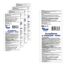 Ascorbinsäure mit Glucose, Farmgrupp, 10 Tabletten х 5