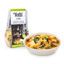 Suppe nach sibirischer Art, aus Perlgraupen und Steinpilze, Yelli, 125 g