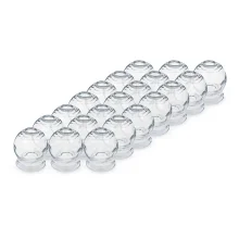 21 Schröpfgläser, H-7,5 сm, D-5 сm