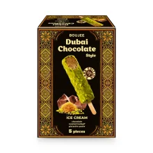 Eis - Dubai Schokolade, mit Pistaziengeschmack, dark Edition, Boujee, 5 x 45 g Eis - Dubai Schokolade, mit Pistaziengeschmack, dark Edition, Boujee, 5 x 45 g