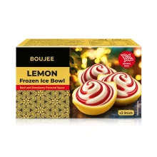 Мороженое - Frozen Ice Bowl, в лимонной цедре, с базиликом и клубничным соусом, Boujee, 180 г