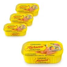 Dorschleber in eigenem Saft und Öl, mit Zitrone, 4 х 120 g