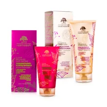 Haarset - Plazenta-Kollagen, für trockenes und gefärbtes Haar, Shampoo + Balsam-Maske, Biogold