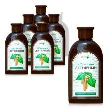 Шампунь - Дегтярный, для укрепления волос, Golden Pharm, 6 х 250 мл