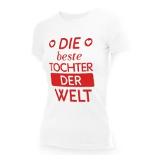 Футболка женская - дизайн Die beste Tochter der Welt, хлопок