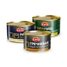 Grützen-Set mit Schweinefleisch, Leis, 3 х 525 g