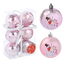 Weihnachtskugeln - Fröhlicher Schneemann, Ø 7 cm, 6 Stk.