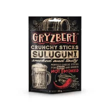 Käse-Sticks - Suluguni, getrocknet und geräuchert, scharf, Gryzberi, 30 g