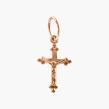 Крест, красное золото 585°, 21 мм