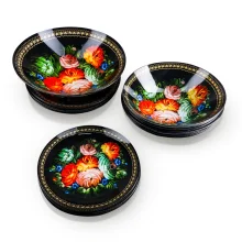 Сервиз столовый - Народные мотивы Жостово, 19 предметов, на 6 персон