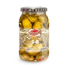  Огурцы с чесночком, Lackmann, 880 г