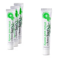 Gesichtscreme - Feuchtigkeitsspendend mit Aloe Vera, Domaschnij Doktor 42 ml х 4 Gesichtscreme - Feuchtigkeitsspendend mit Aloe Vera, Domaschnij Doktor 42 ml х 4