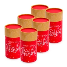 Geschenkbox-Röhre - Neujahrsgeschenk, Karton, 8 x 14,5 cm, 6 St.