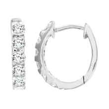 Серьги, серебро 925°, фианит