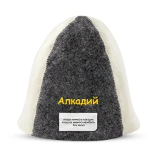 Saunamütze - Alkadiy, Farbe weiß, grau