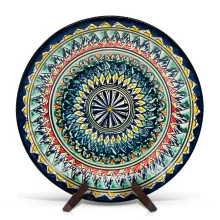 Lagan - Mehrob К0124, tief, Rischtan Keramik, Handarbeit, Ø 34 cm