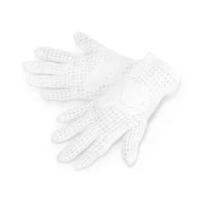 Damen  Handschuhe aus Ziegenflaum, weiß , Größe 7 (XS)