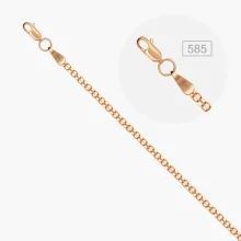 Kette & Armband, Rotgold 585°, Ø 0,35 mm, Breite 2,15 mm