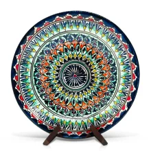 Ляган - Мехроб Ш3, глубокий, Риштан керамика, Ø 34 см