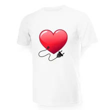 T-Shirt für Männer - Design Serdce s vilkoj, Baumwolle