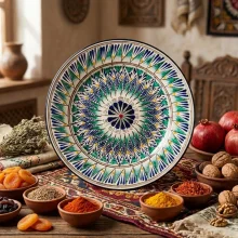 Teller - Mehrob N1, Risсhtan Keramik, Ø 22 cm