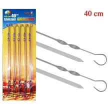 Шампуры, 10 шт, 40 см, нержавеющая сталь 1,5 мм
