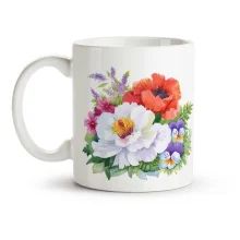 Tasse - Blumen, Keramik, 330 ml
