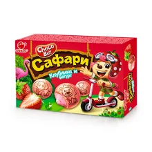 Gebäck - Safari, Choco Boy, mit Erdbeerfüllung, Orion, 39 g