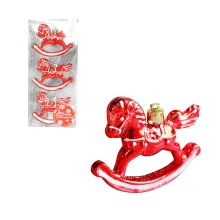 Weihnachtsbaumschmuck-Set - Rote Pferde, 6 x 8 cm, 3 Stk.