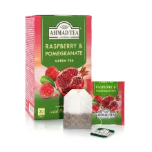 Grüner Tee, mit Himbeer- und Granatapfelgeschmack, Ahmad Tea, 2 g х 20 Stk.  