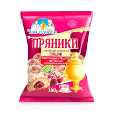Süßgebäck Prjaniki - Tee für zwei, mit Kirschengeschmackfüllung, 360 g
