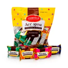 Konfekt - Halva und Krokant Assorti, in Schokoglasur, AKF, 350 g