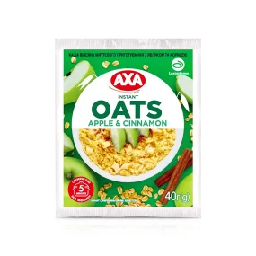 Каша овсяная мгновенного приготовления с яблоком и корицей, AXA, 40 г